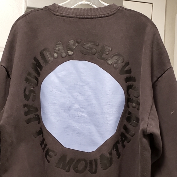 Kanye West Sweatshirt Sunday Service Holy Spirit Small Distressed Logo Faded - Picture 2 of 3